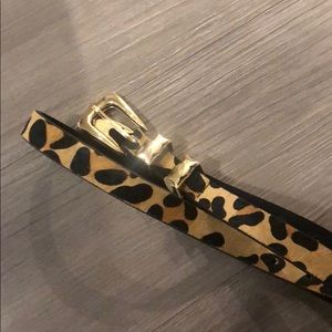 Below the belt calf hair leopard belt